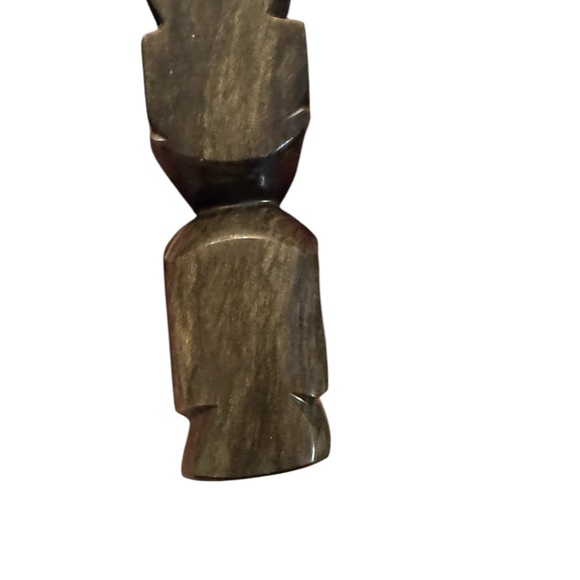 Vintage Mexico hand carved Aztec Maya God sculpture statue
SMALL BLACK OBSIDIAN - Picture 7 of 7